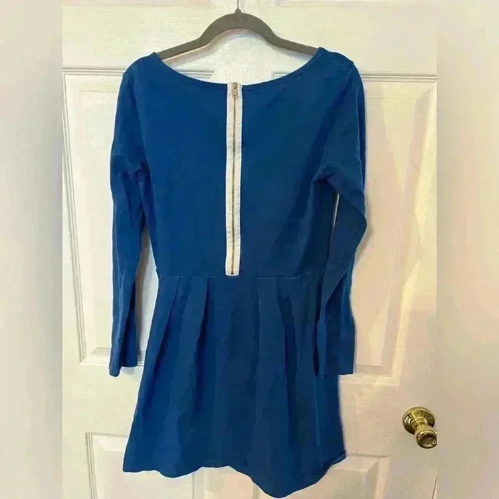 Lacoste L!ve Girls Long Sleeved Blue Dress Size XL, GUC
